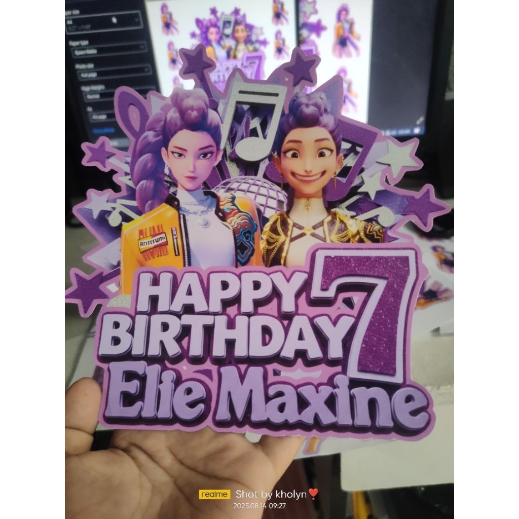 Rumi K-pop Demon hunter Huntrix Cake Topper 3D print only With 20pcs ...