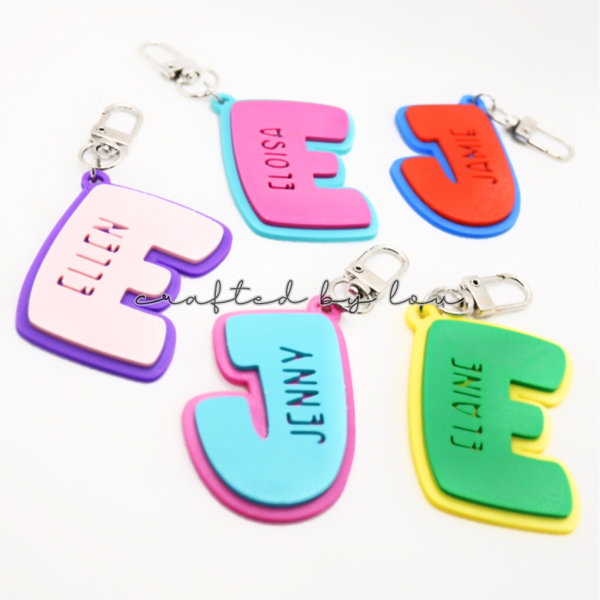 Personalized Letter with Name Keychain / Bag Tag (3D Print) | Shopee ...