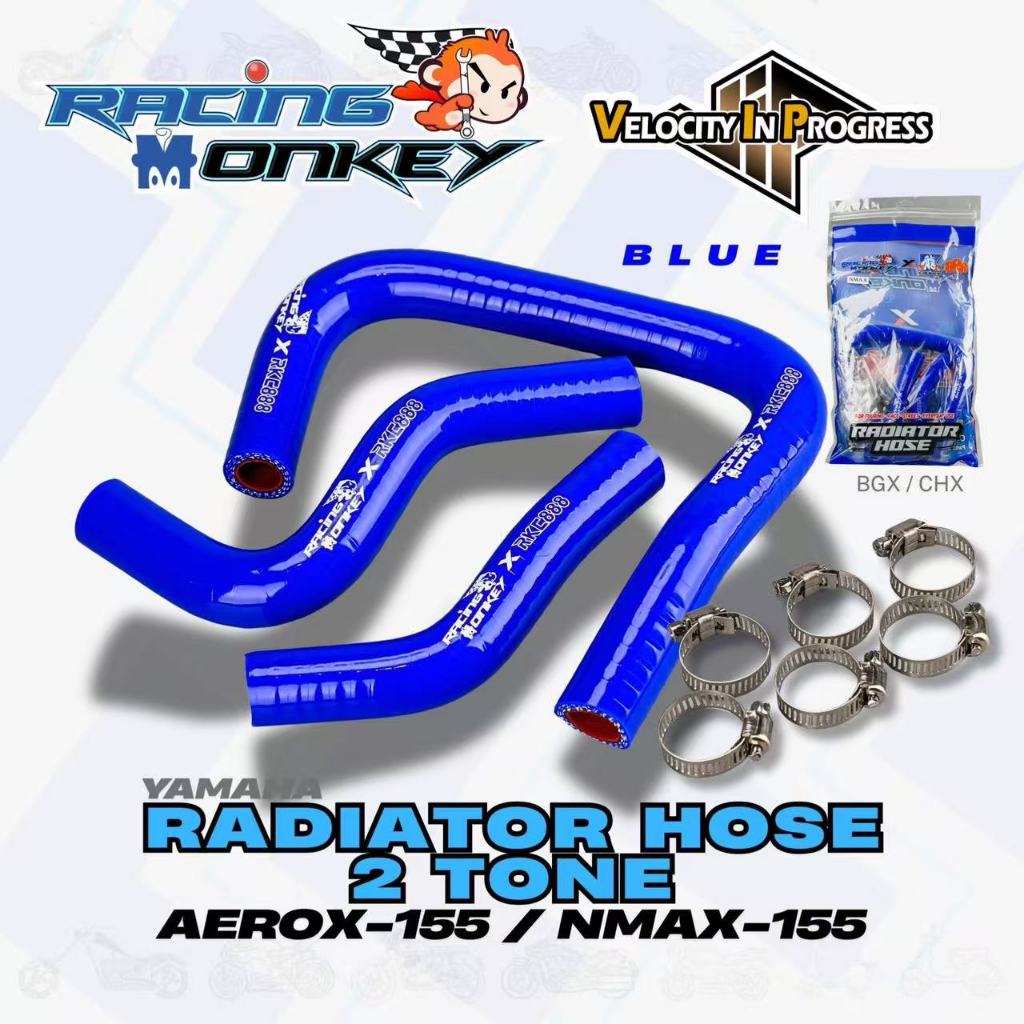 Racing Monkey Radiator Hose For Nmax v1 v2 /Aerox155 v1 v2 | Shopee ...
