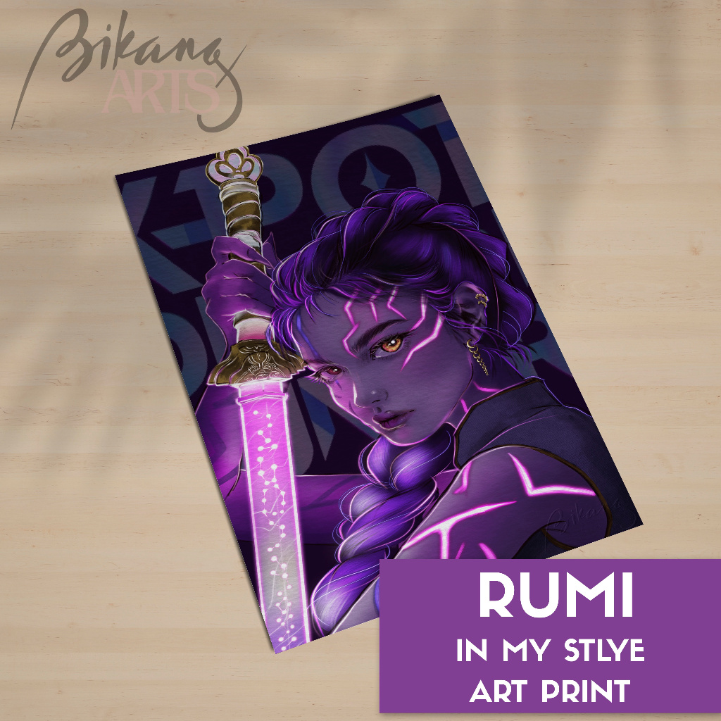 RUMI - ART PRINT - Kpop Demon Hunters In my Style Fanart | Shopee ...