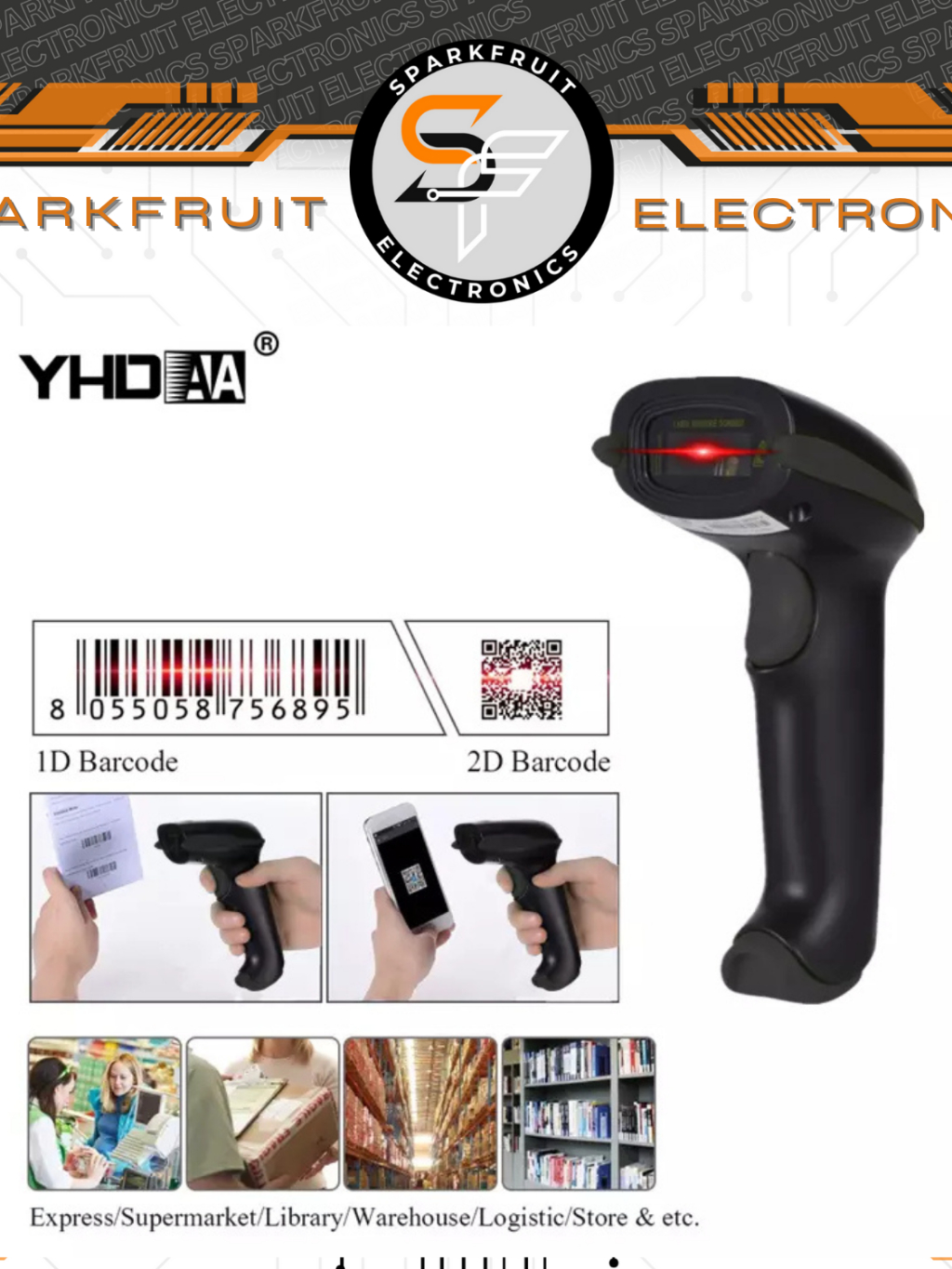 2D Wireless Barcode Scanner with Charging Base – QR Code, 1D/2D Barcode ...