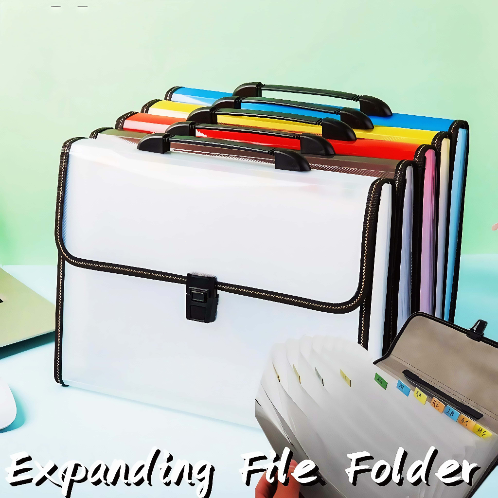 13 Layers Document Organizer Folder File Organizer With Handle Long ...