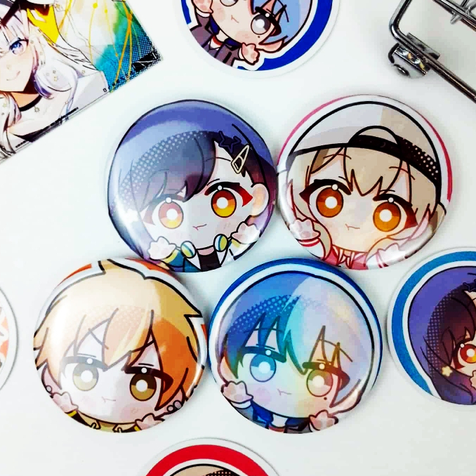 PROJECT SEKAI Vivid Bad Squad Button Pins 2.25 inches with Glossy Cover ...