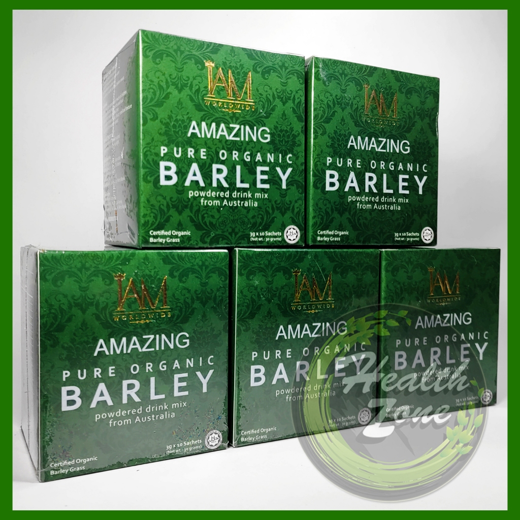 5 Boxes IAM Amazing Pure Organic Barley Powdered Drink Mix | Shopee ...