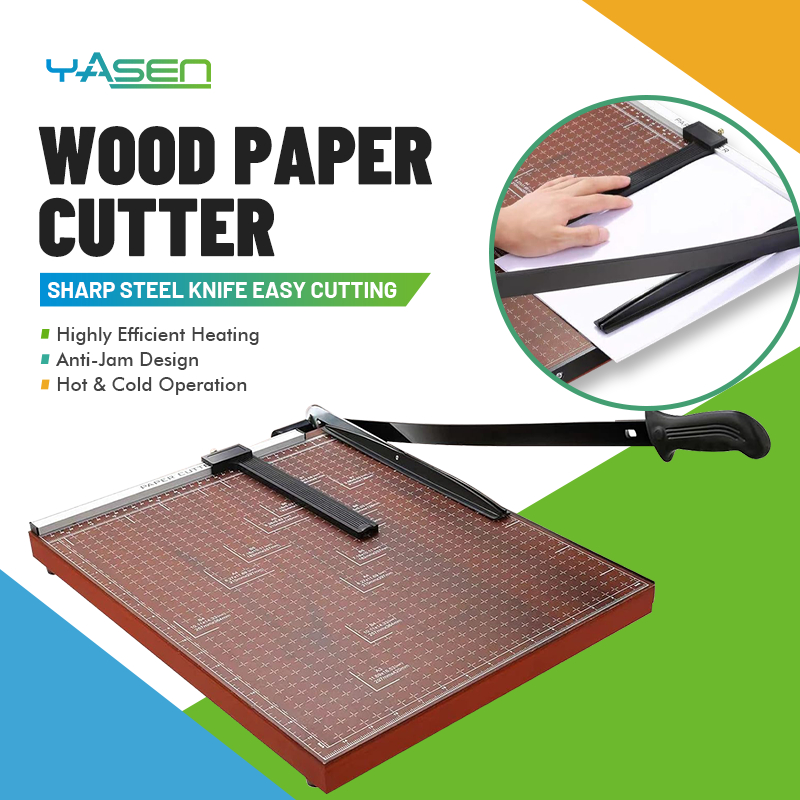 Wood Paper Cutter Heavy Duty 12 Sheet Capacity Paper Cutter for Card ...