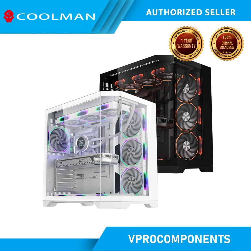 Coolman SPECTRA-LUXE ATX Black / White PC Case | Shopee Philippines