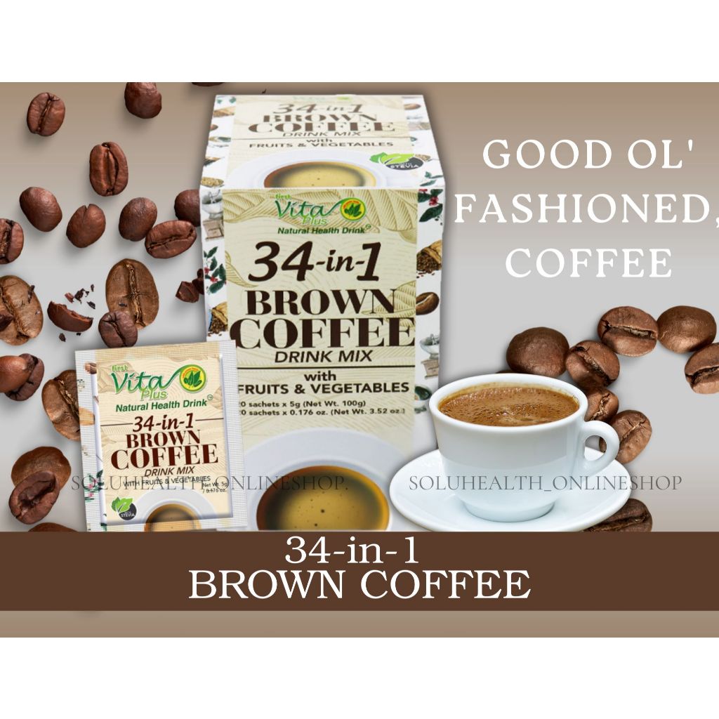 FIRST VITA PLUS 34-in-1 COFFEE VARIANTS (20 SACHETS) | Shopee Philippines