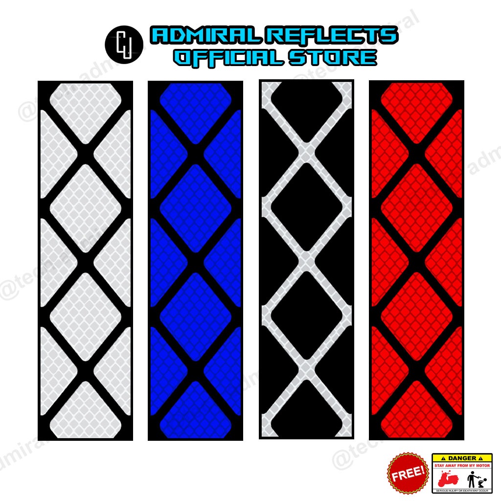 Alloy Top Box Sticker Waterproof X-Axis (REFLECTORIZED) | Shopee ...