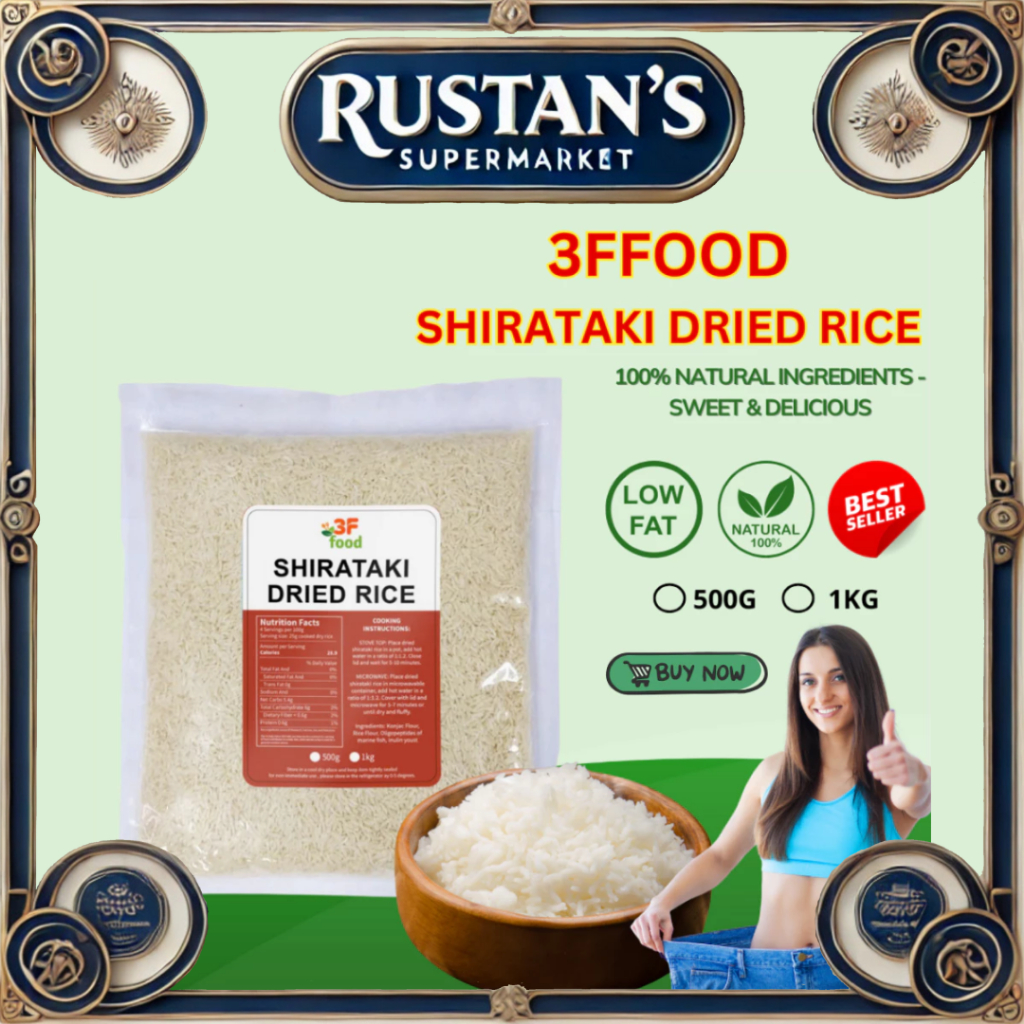 3F Food Dried Shirataki Rice for Keto/Low Carb Diet - Healthy Skinny ...