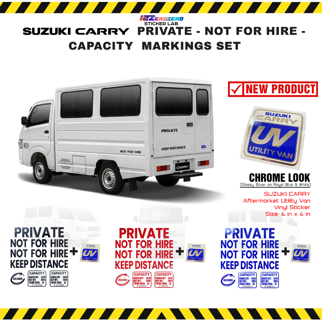 SUZUKI CARRY PRIVATE - CAPACITY - NOT FOR HIRE - UTILITY VEHICLE ...