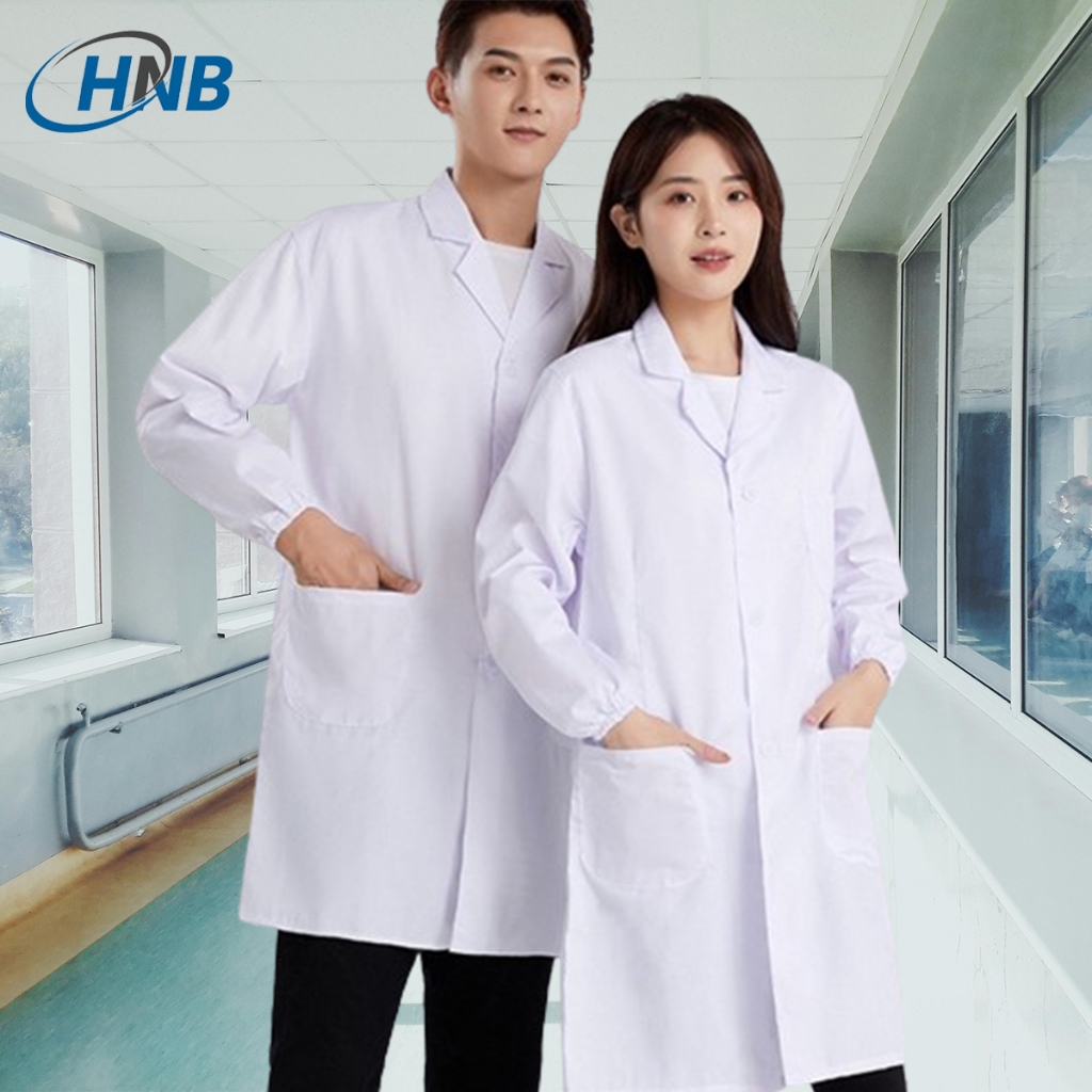Lab Coat White Lab Gown Short Sleeve Long Sleeve Laboratory Gown White ...