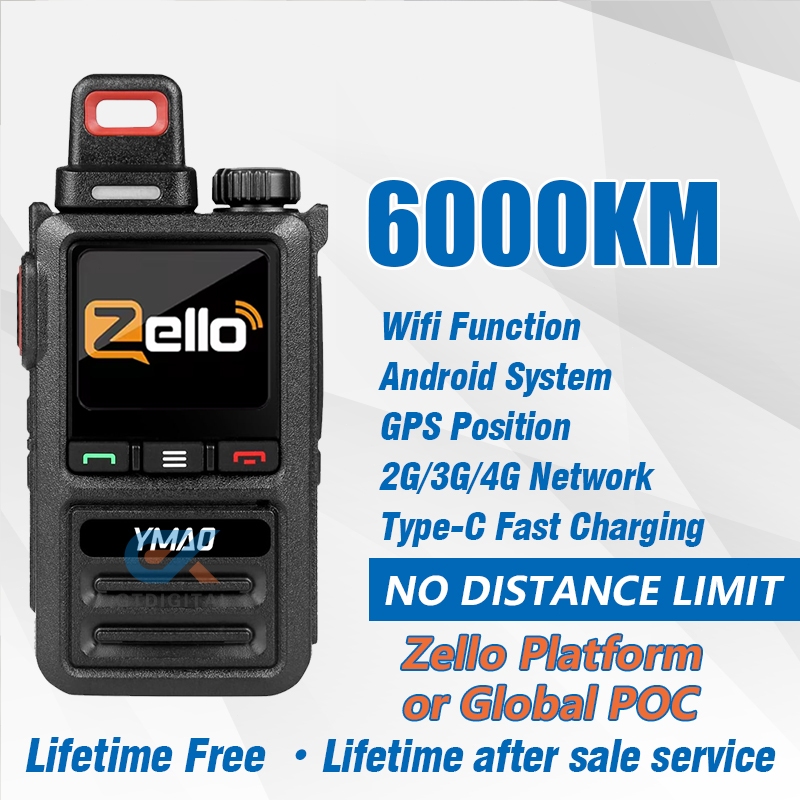 YMAO 318 Zello Android Walkie Talkie SIM WIFI Network POC Radio No ...