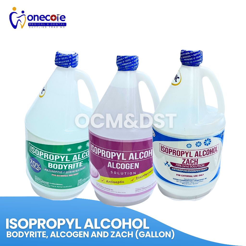 Alcohol - Gallon (Isopropyl or Ethyl) Zach, Etkol and Bodyrite ...