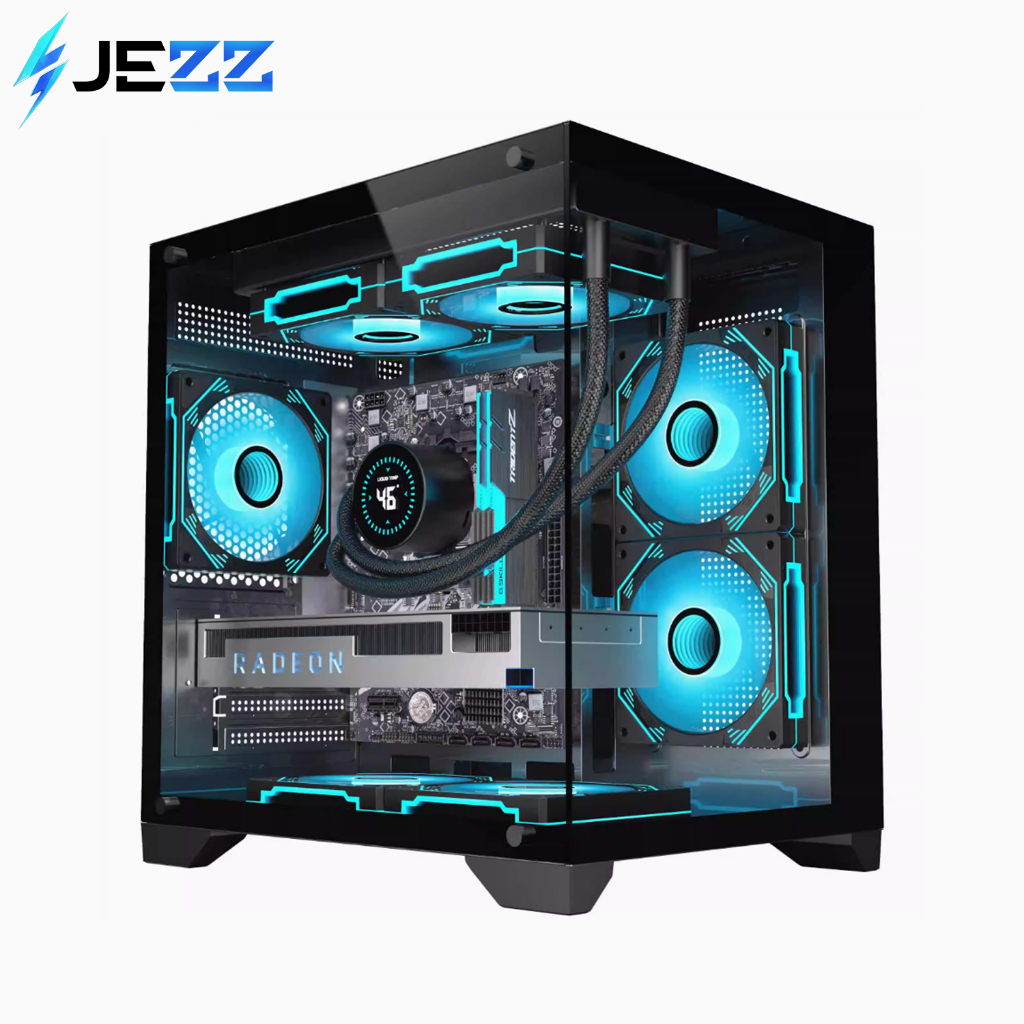 Sumtax Seaview MINI MATX Gaming Case Tempered Glass Panel Chassis Micro ...