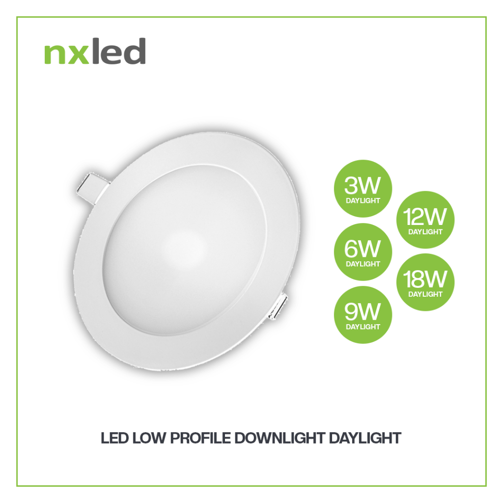 Nxled Round LED Low Profile Downlight 3W/6W/9W/12W/18W (Daylight,Warm ...