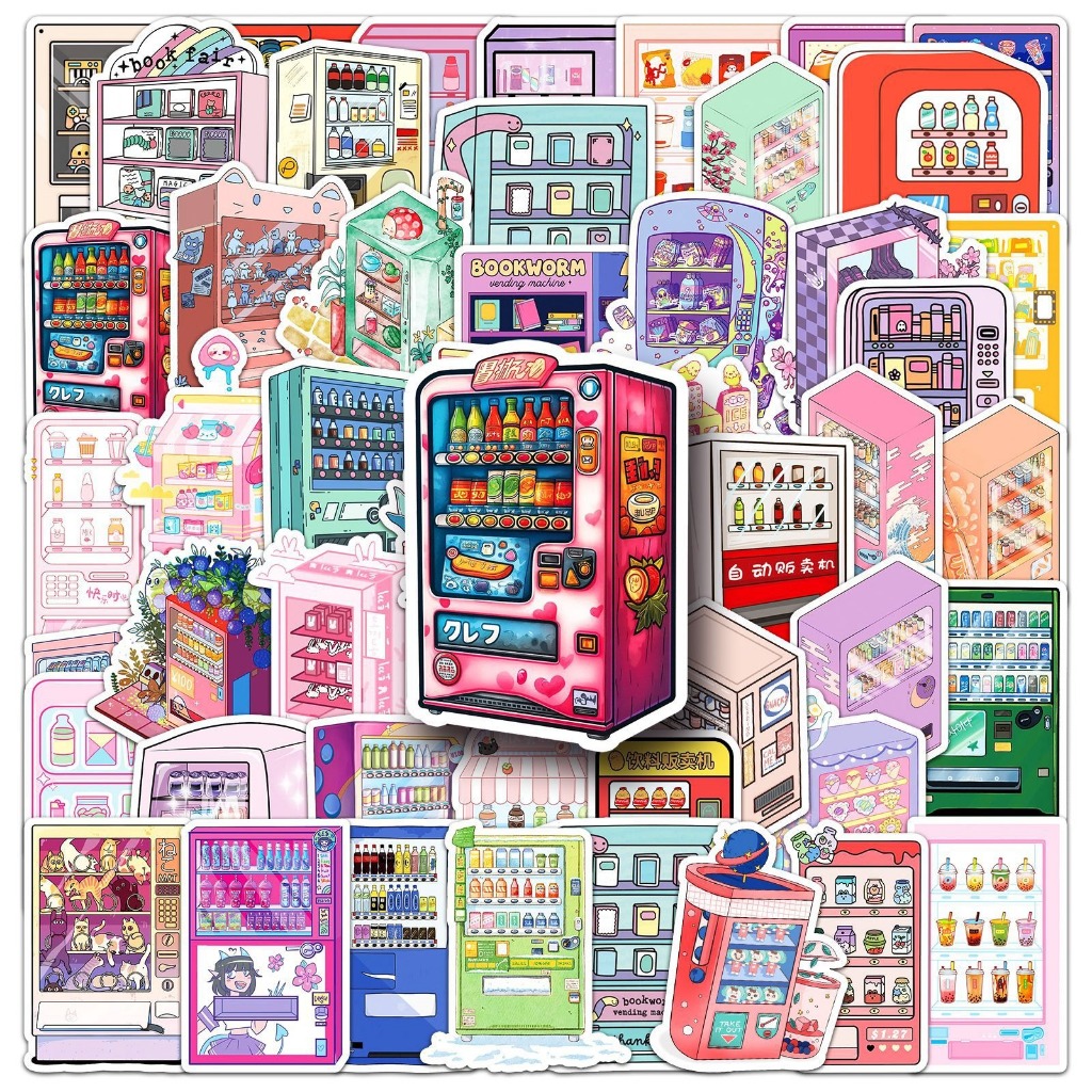 50pcs Cartoon Vending Machine Graffiti Stickers | Product Number: L50 ...
