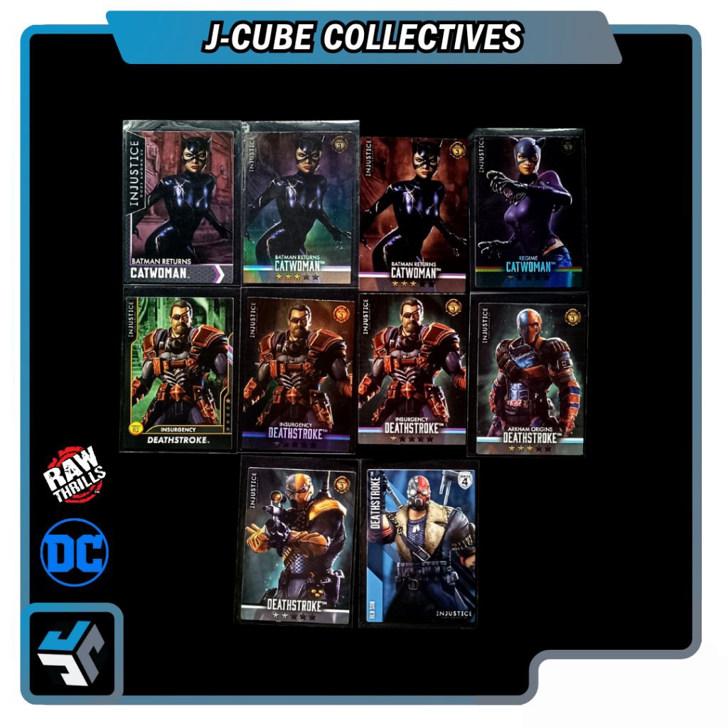Injustice Arcade Card Game Catwoman & Deathstroke Cards | Shopee ...