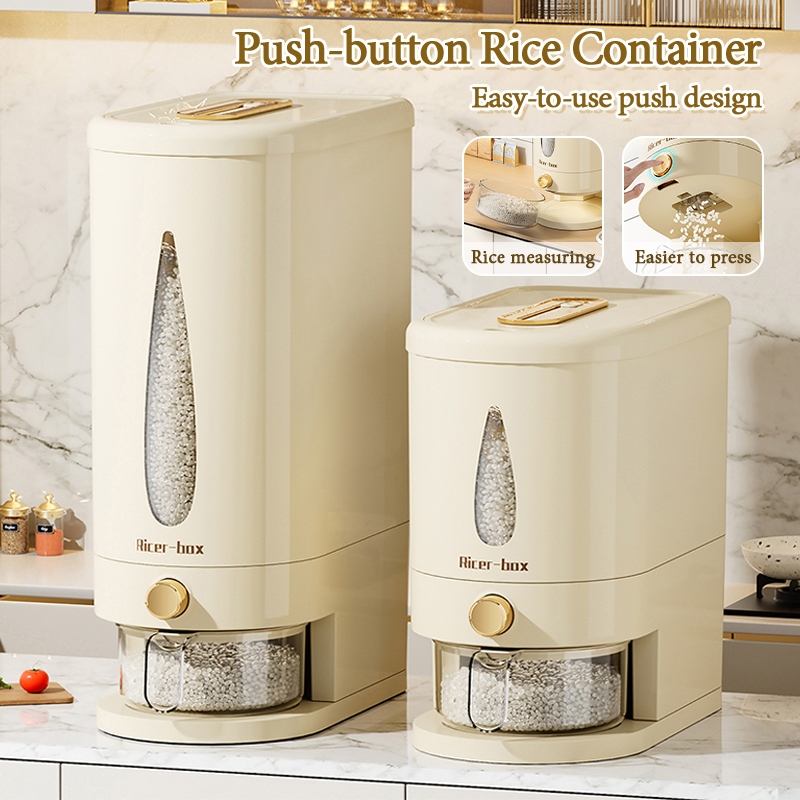 Automatic Rice Bucket 5-10KG One insect-proof Rice Storage Box Click ...