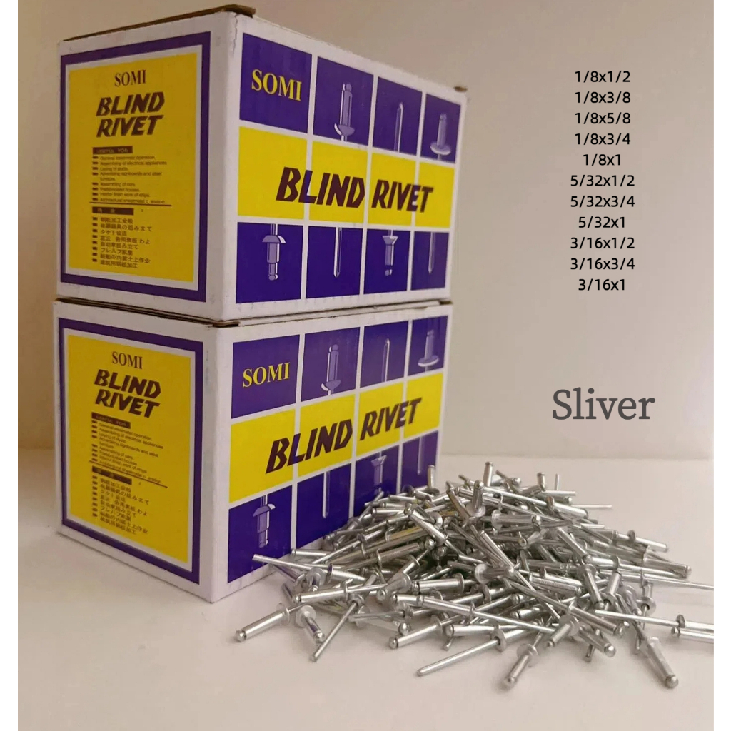 thumbnail image 2 of Top Quality Aluminum Oval Head Solid Rivets – 1/8 X 1/2 Inch, 100-Pack (OHSR180120) 2 of 6