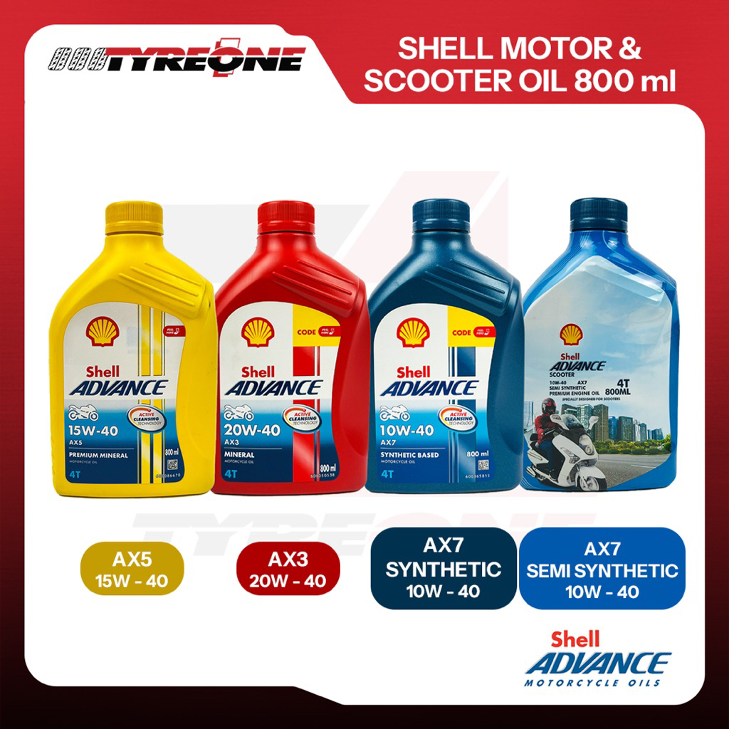 SHELL ADVANCE OIL AX3 AX5 AX7 800ML | Shopee Philippines