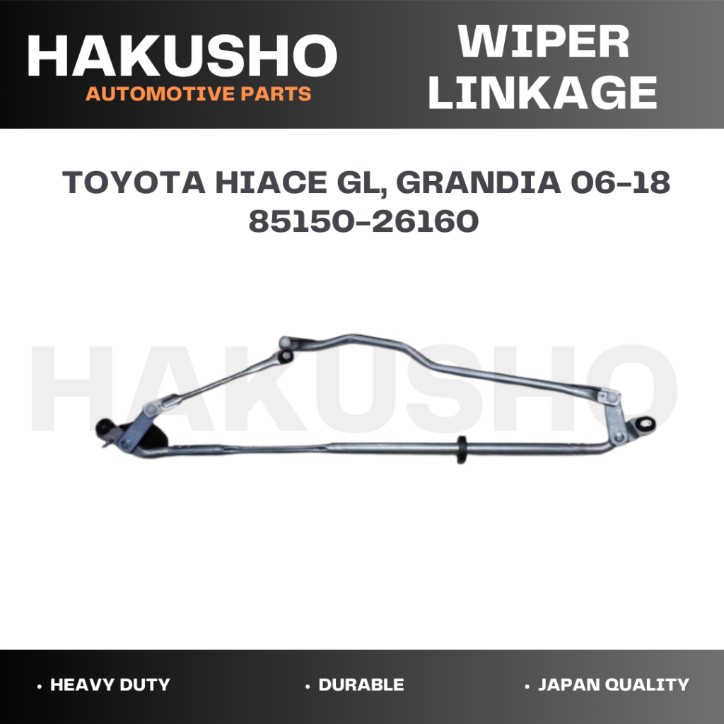 HAKUSHO Front Wiper Linkage Assembly for Toyota Hiace GL Grandia 2006 ...