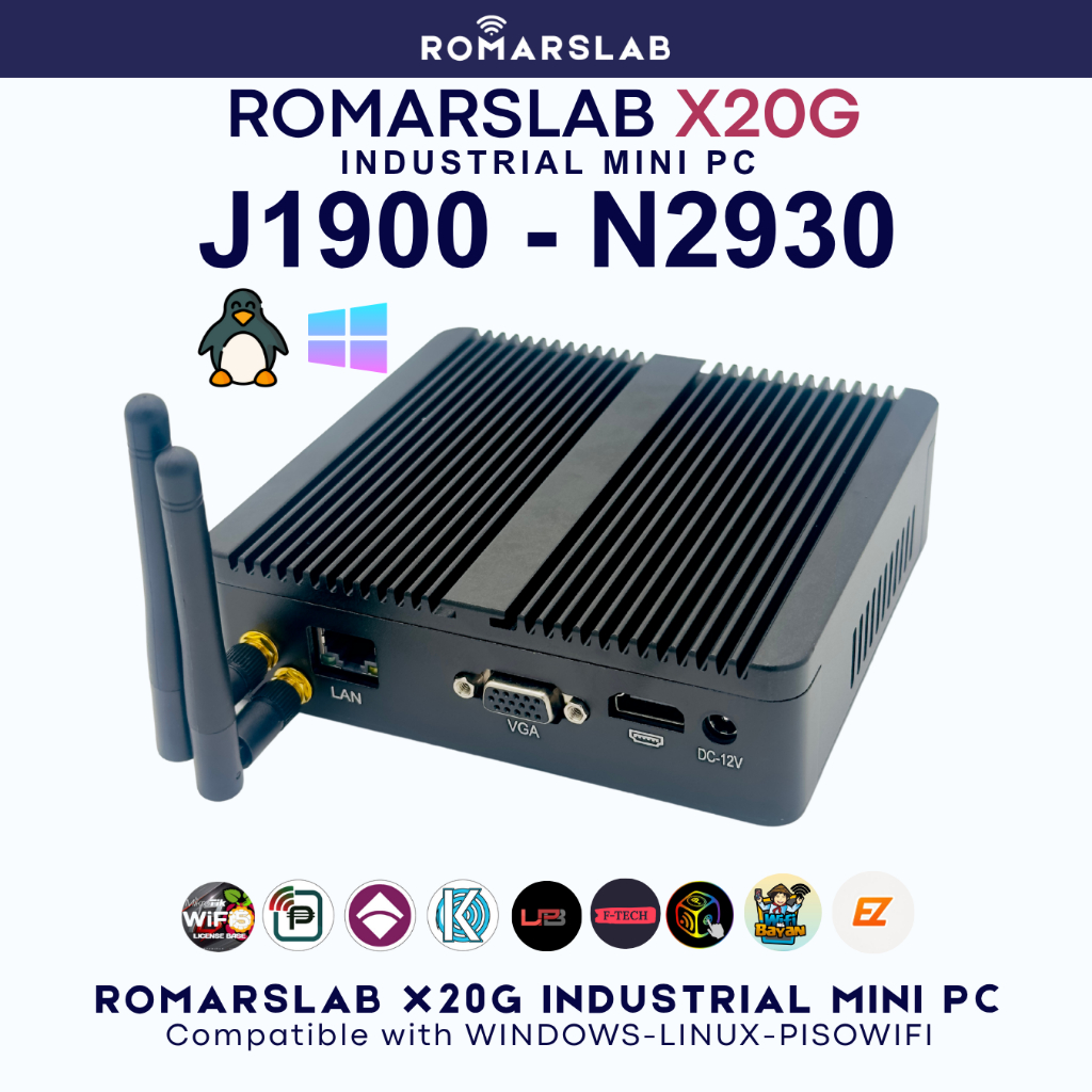 Romarslab X20G Pisowifi Industrial Mini PC for Wifi5soft, Kitifi, LPB ...