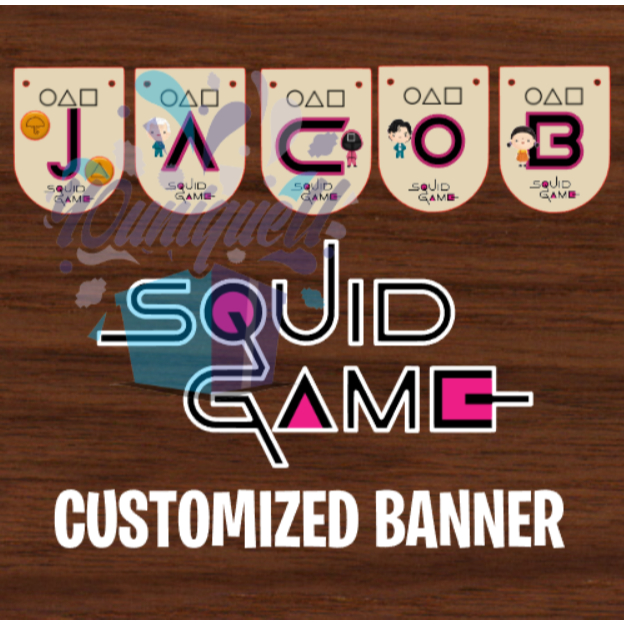 Squid Game Letter Banner Cutouts 1 LETTER /BANNER CUTOUT) | Shopee ...
