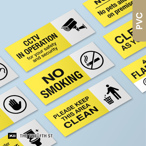 The Twelfth St. PVC Signage (Small) | Warning Safety Reminder Notice ...