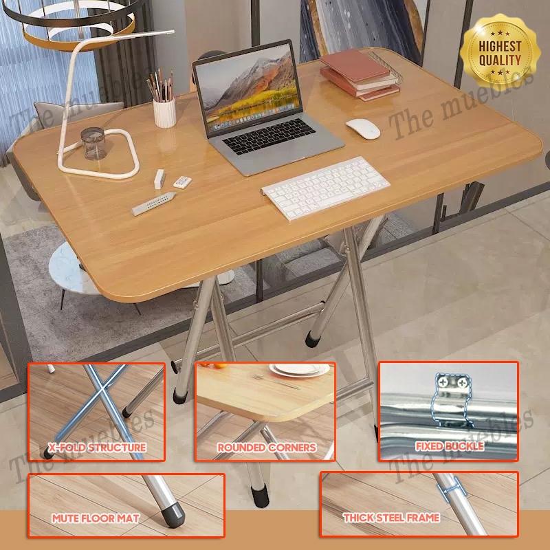 Folding Dining Table Portable Desk Computer Table MultiPurpose Simple Small  Table Household 60*40*50