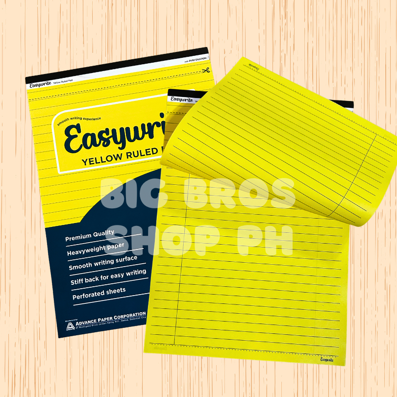 Advance Easywrite Ruled Yellow Pad for College Teacher Student Note ...