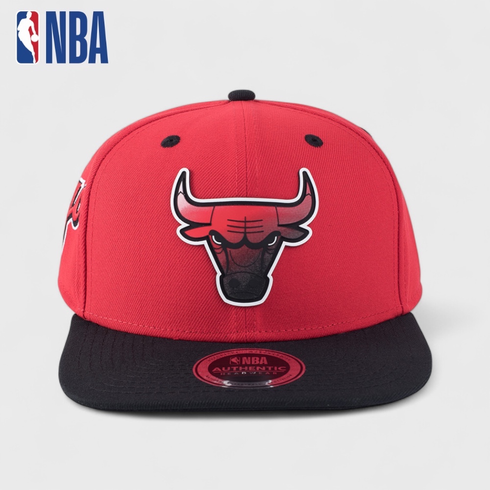 Official NBA Cap Real Hoops Patch Logo Chicago Bulls Mens Flex Fit Flat ...
