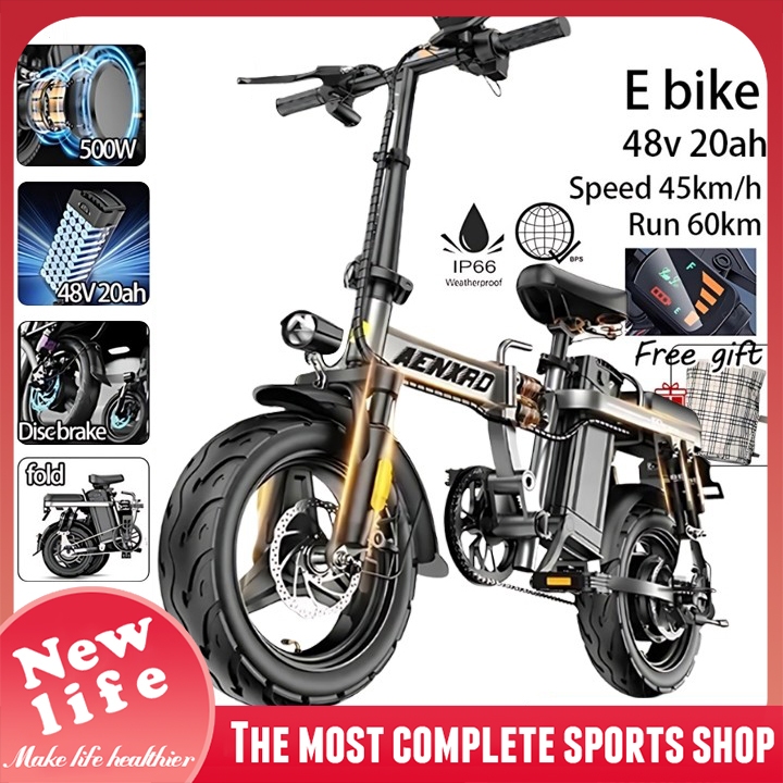 New Life 14-in electric scooter,48V electric bike for adult,E-ABS double  disc brake electric bike