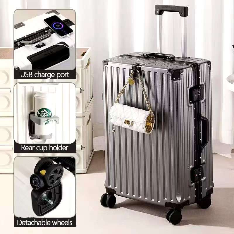 Luggage Travel Bag Hand Carry 20/24/ Universal Wheel Combination Lock ...
