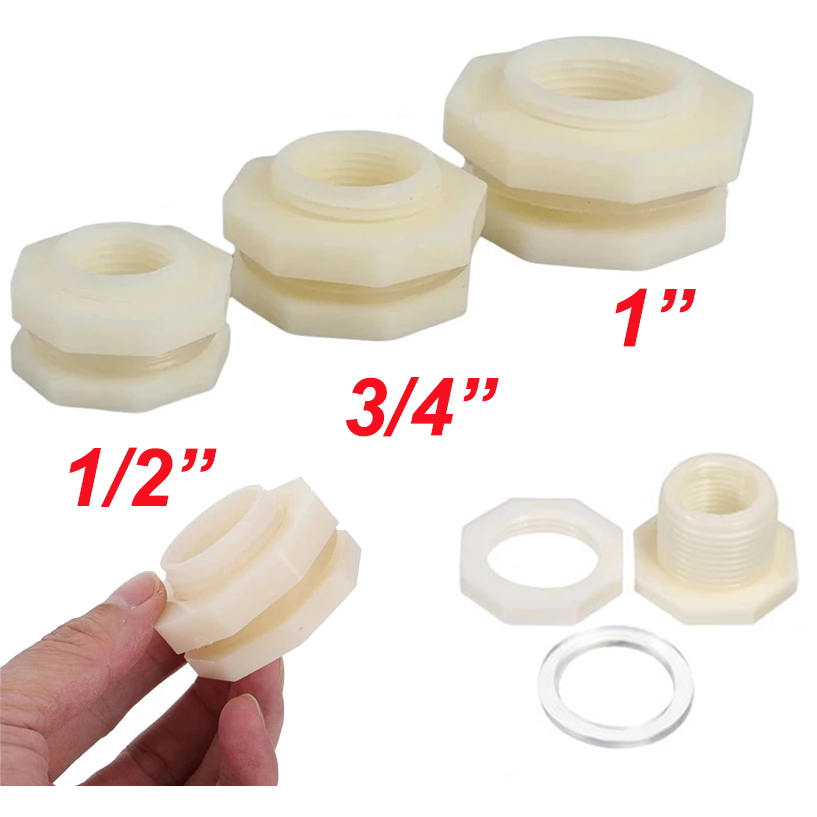 2/1Pcs ABS Thread Water Tank Pipe Connector fittings 1/2