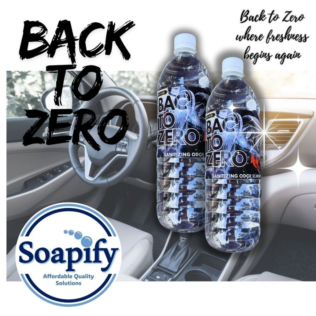 Back to Zero 1L Car Odor Eliminator & Sanitizer – Powerful Deodorizing ...