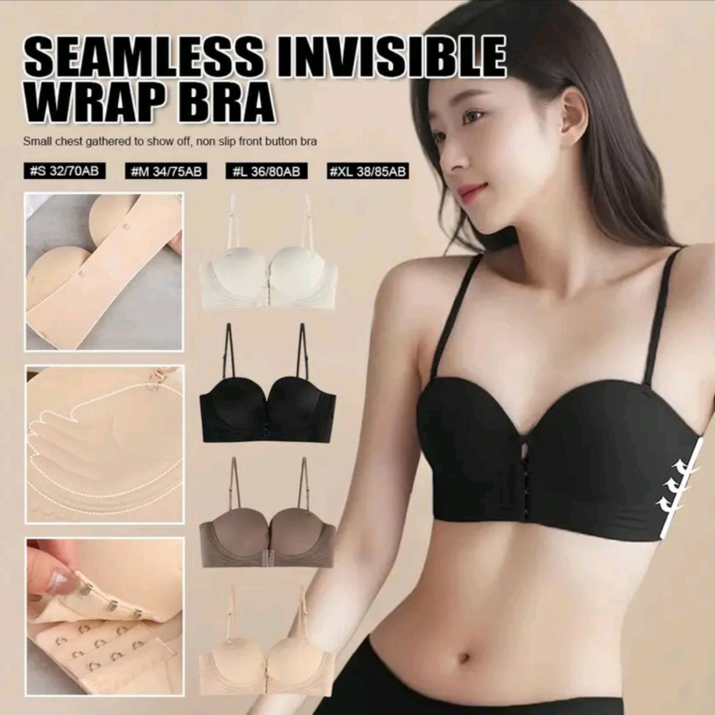 Invisible, Anti-Slip, Wire-Free Bandeau Bra