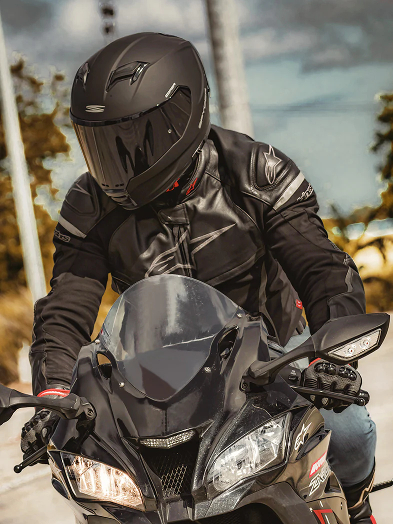 Spyder Corsa V2 Full Face Dual Visor Helmet for Motorcycle (Free