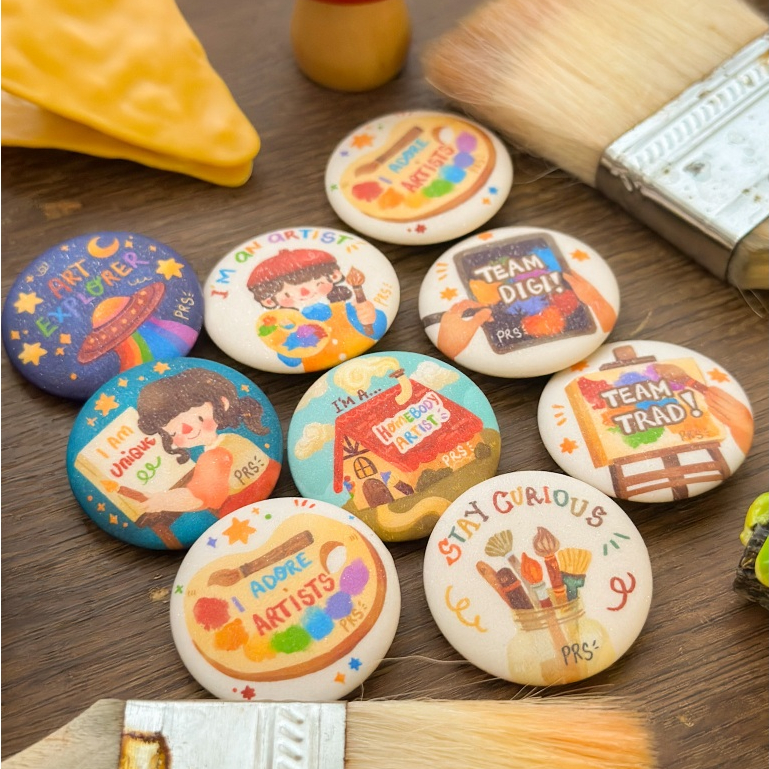 Creative Artist Button Badges, Artist Button Pins, Art Lover Pins ...