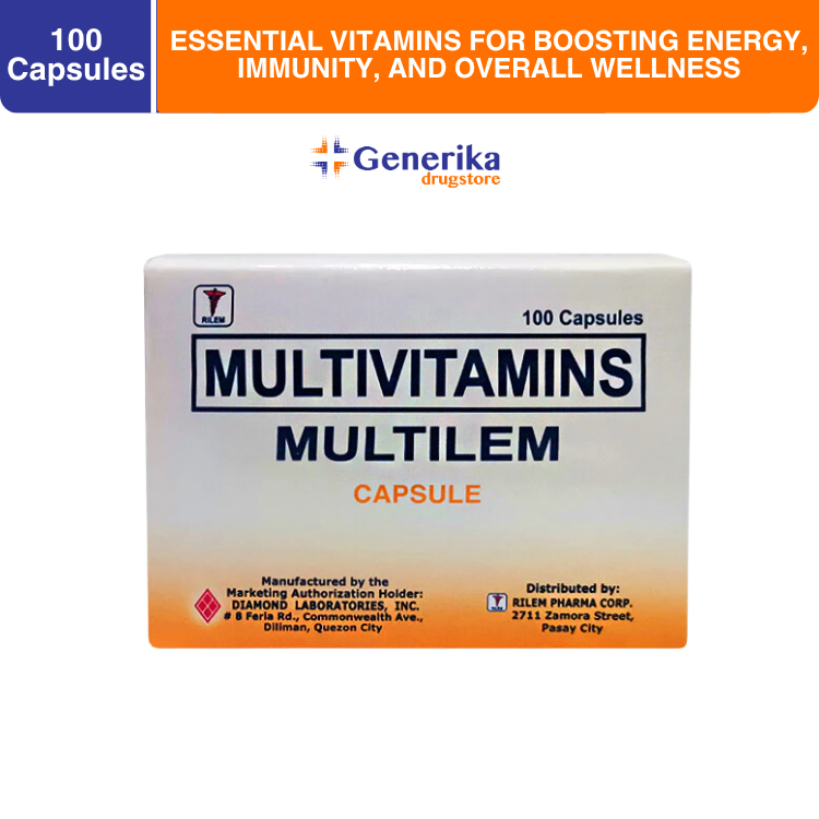 Multilem Multivitamins Capsule- Pack of 100 Capsules | Shopee Philippines