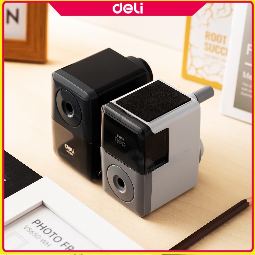 Deli Pencil Sharpener Hand Crank Manual Sharpen Machine Student School ...