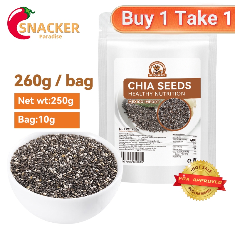 【Buy 1 Take 1】MR.Squirrel 1kg/500g Organic Chia Seeds Chia Seed ...
