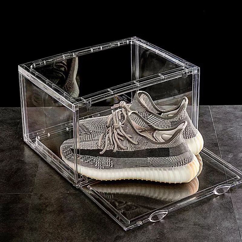 Acrylic sneaker shoes rack clear shoe box storage cabinet shoe rack ...