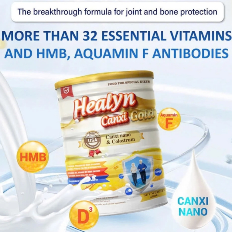 Healyn Canxi Gold milk 400g/CAN - prevents osteoporosis, arthritis and ...