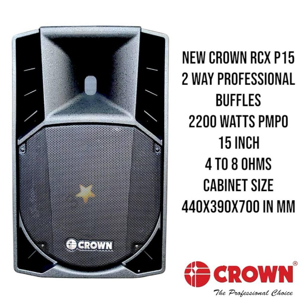 New 1pc Crown RCX P15 2 Way Professional 15 inch speaker 2200 Watts ...