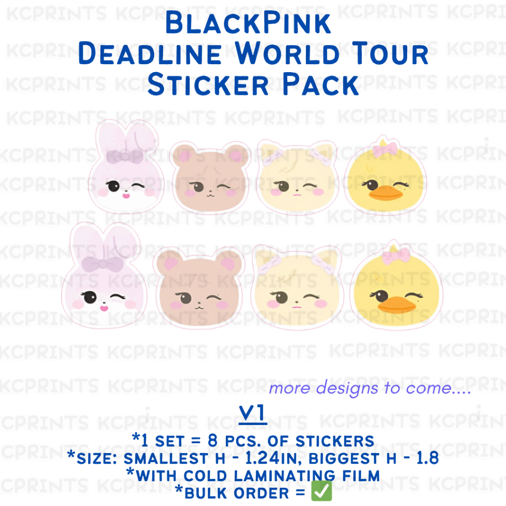 [FANMADE] Blackpink Deadline World Tour Sticker Pack Concert Freebie ...
