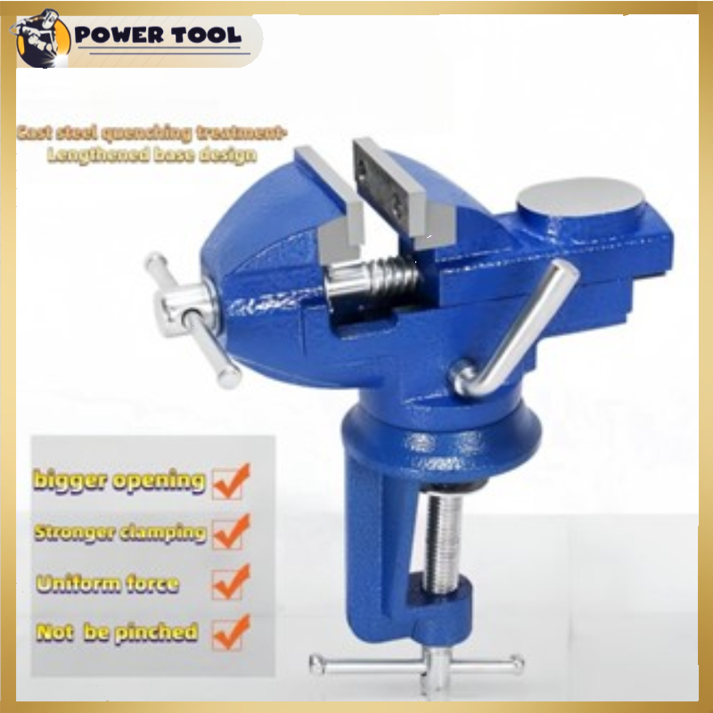 Mini Vise Household Vise C Type Clamp Portable Bench Vise, 2.4Inch Blue ...