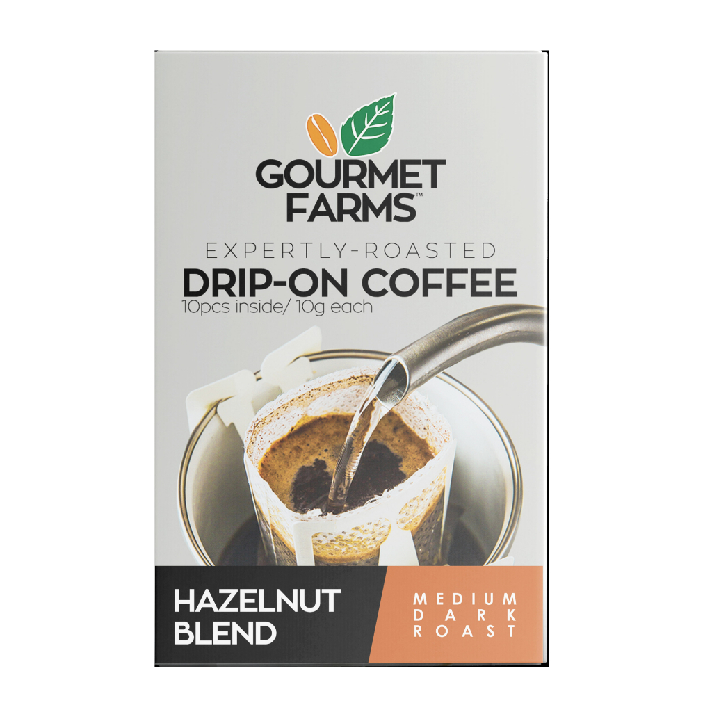 Gourmet Farms Premium Drip-on Coffee 10-Pack | Hazelnut, Barako ...