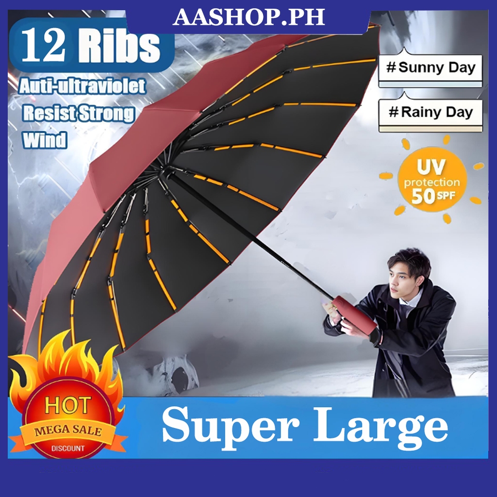 Oversized Umbrella Automatic Reverse Foldable Anti-UV Sunscreen/Rain ...