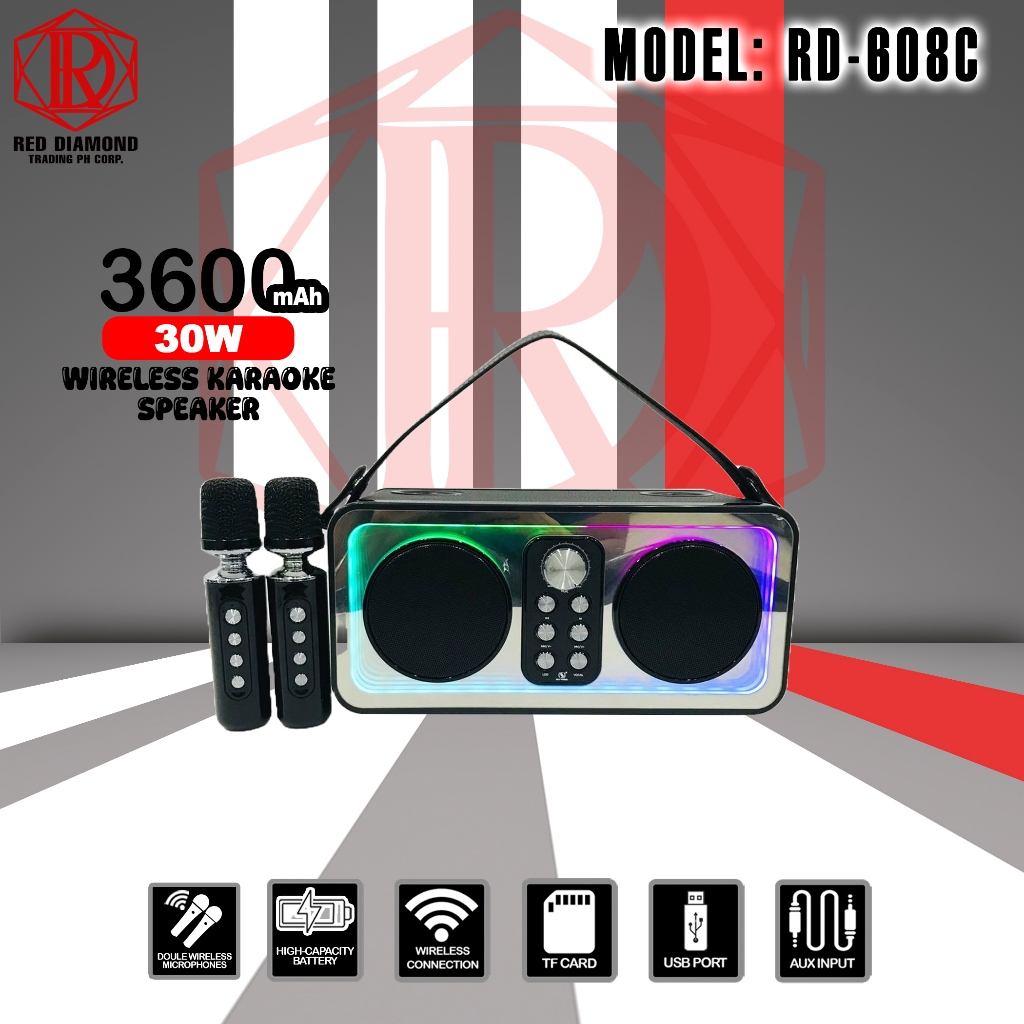 RD Bluetooth speaker outdoor karaoke bass handheld portable home KTV ...