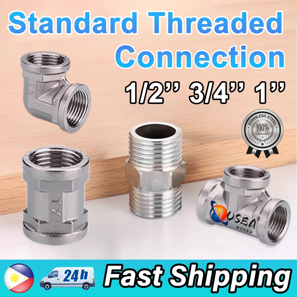 Pipe Connector 304 Stainless Steel Tee-junction T-Cock 90° Internal ...